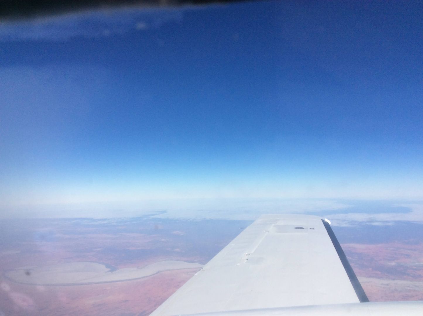 Flying over Lake Eyre